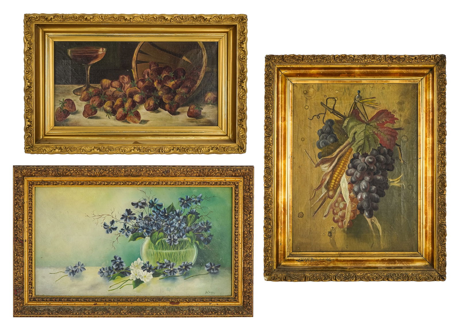 Three 19thc Still Life paintings (1 of 7)