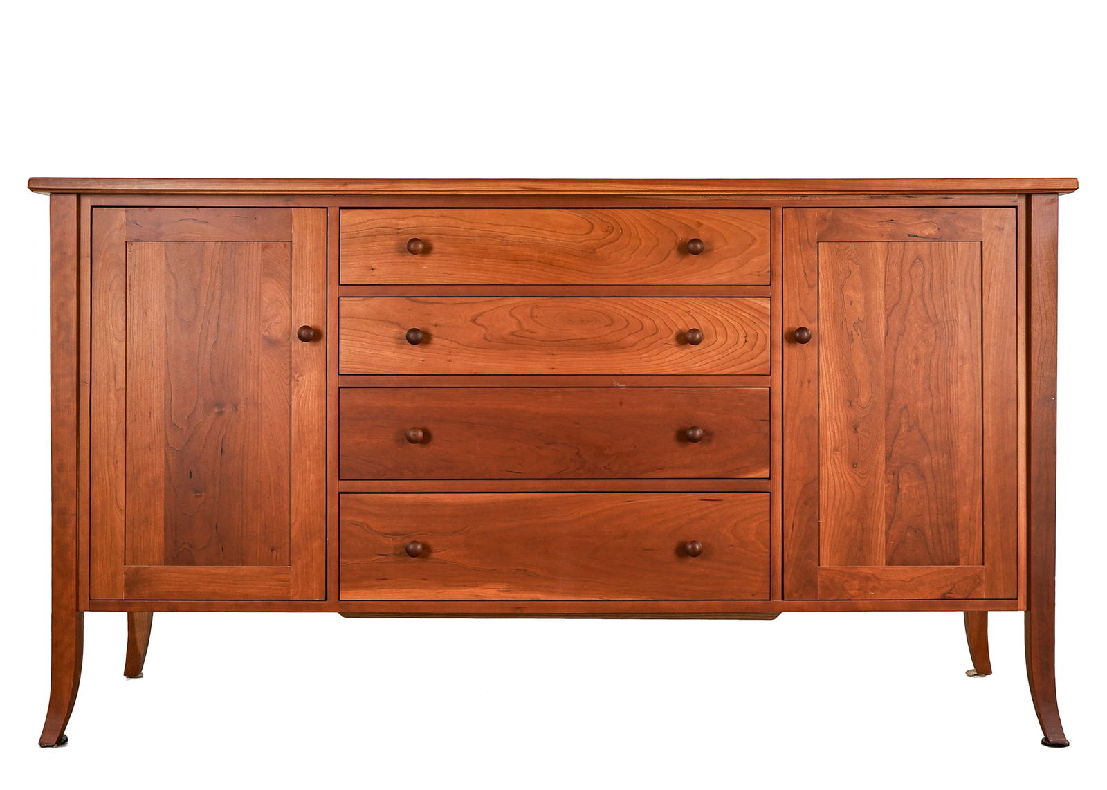 Stahler Furniture "Lyndon" Server: Stahler Furniture Lyndonville Vermont "Lyndon" cherry server in excellent overall condition 37 x 68 x 20"