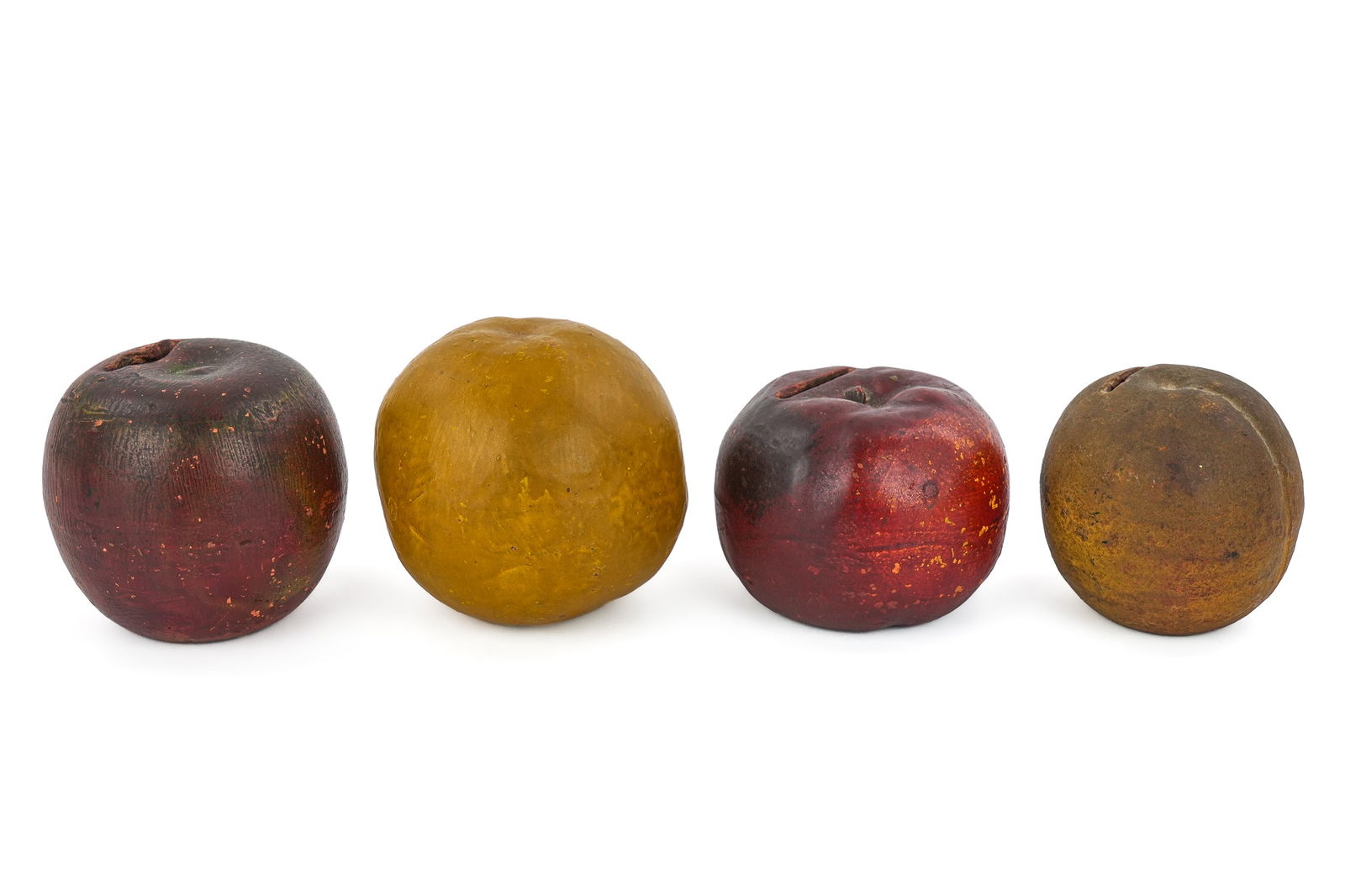 Four 19th c. Earthenware Fruit Still Banks (1 of 4)