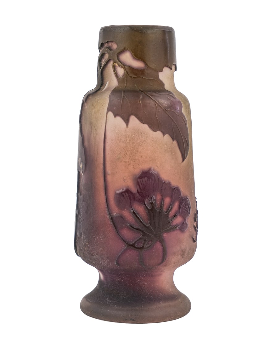 Miniature Galle French Cameo Glass Vase (1 of 7)