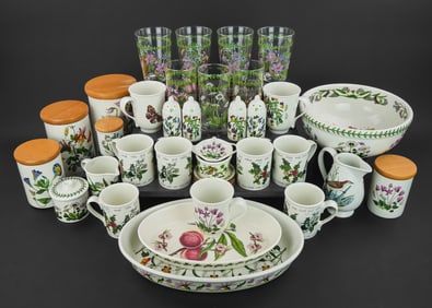39 pcs. Portmeiron English transfer decorated tableware
