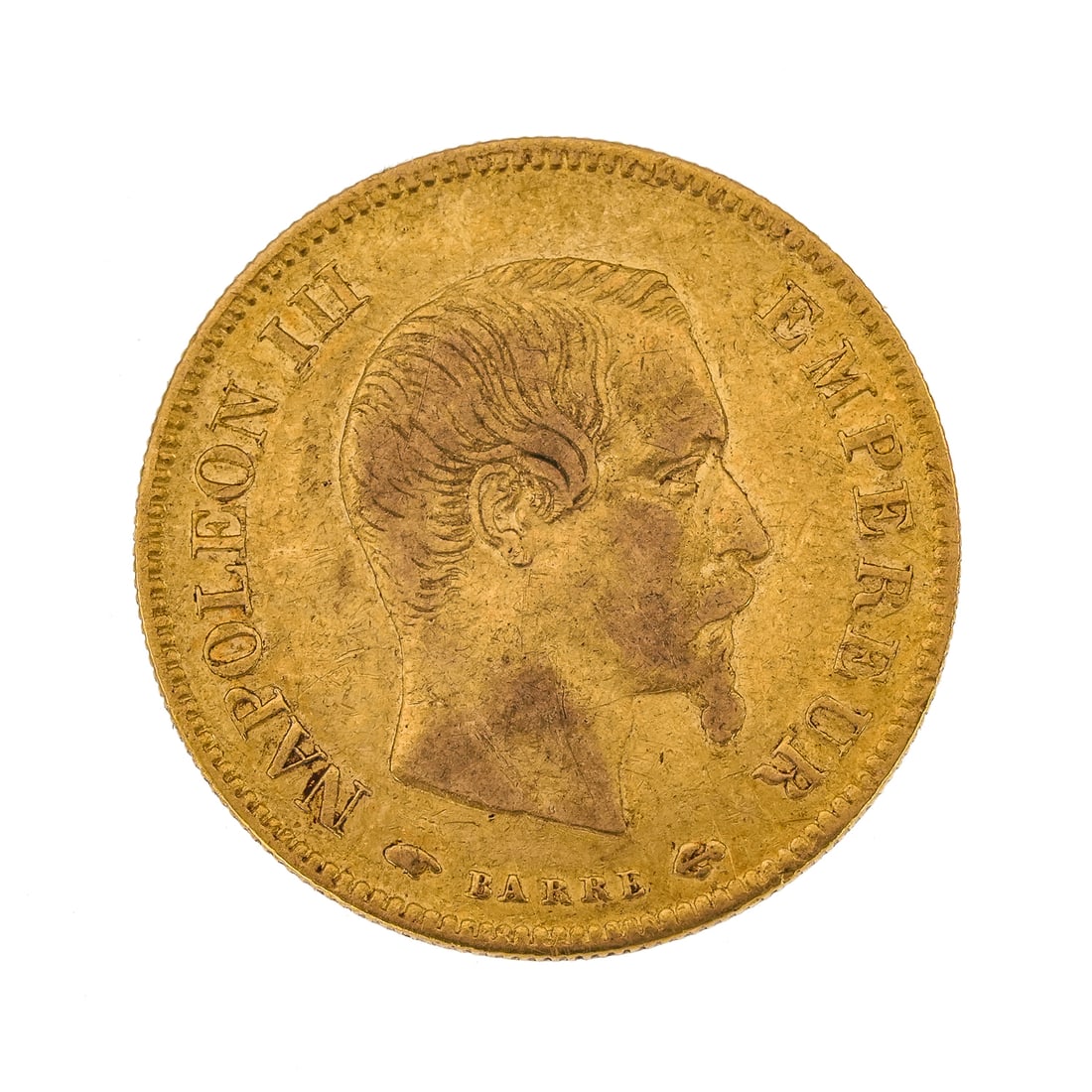 1856-A 10 Francs Gold Coin: 1856-A 10 Francs French gold coin