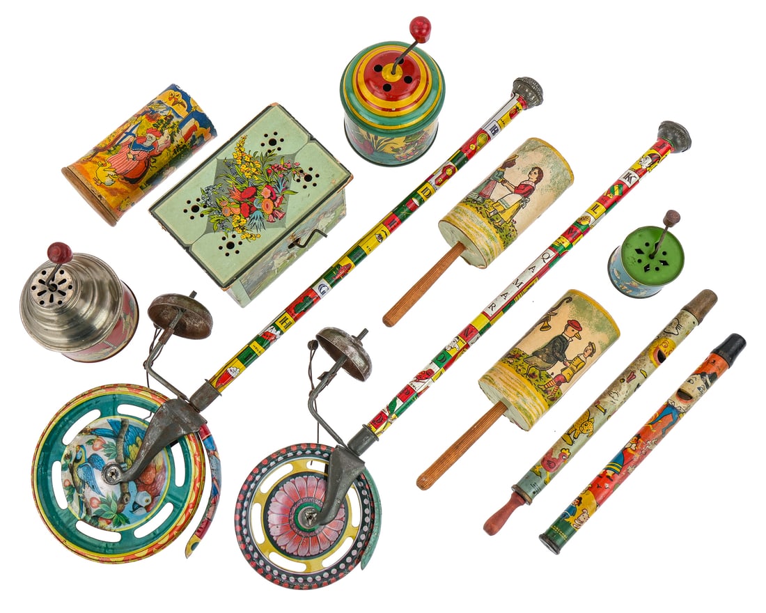 Tin Litho, Paper & Wood Noisemakers (1 of 6)