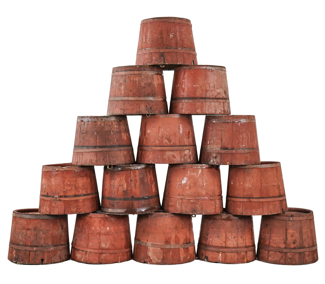 19th c Wooden Sap Buckets (1 of 5)