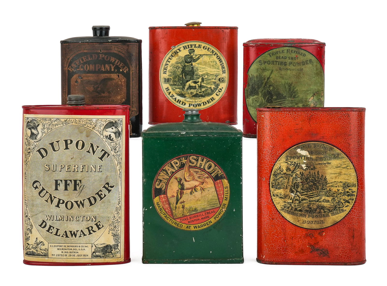 6 Advertising Powder Tins (1 of 1)