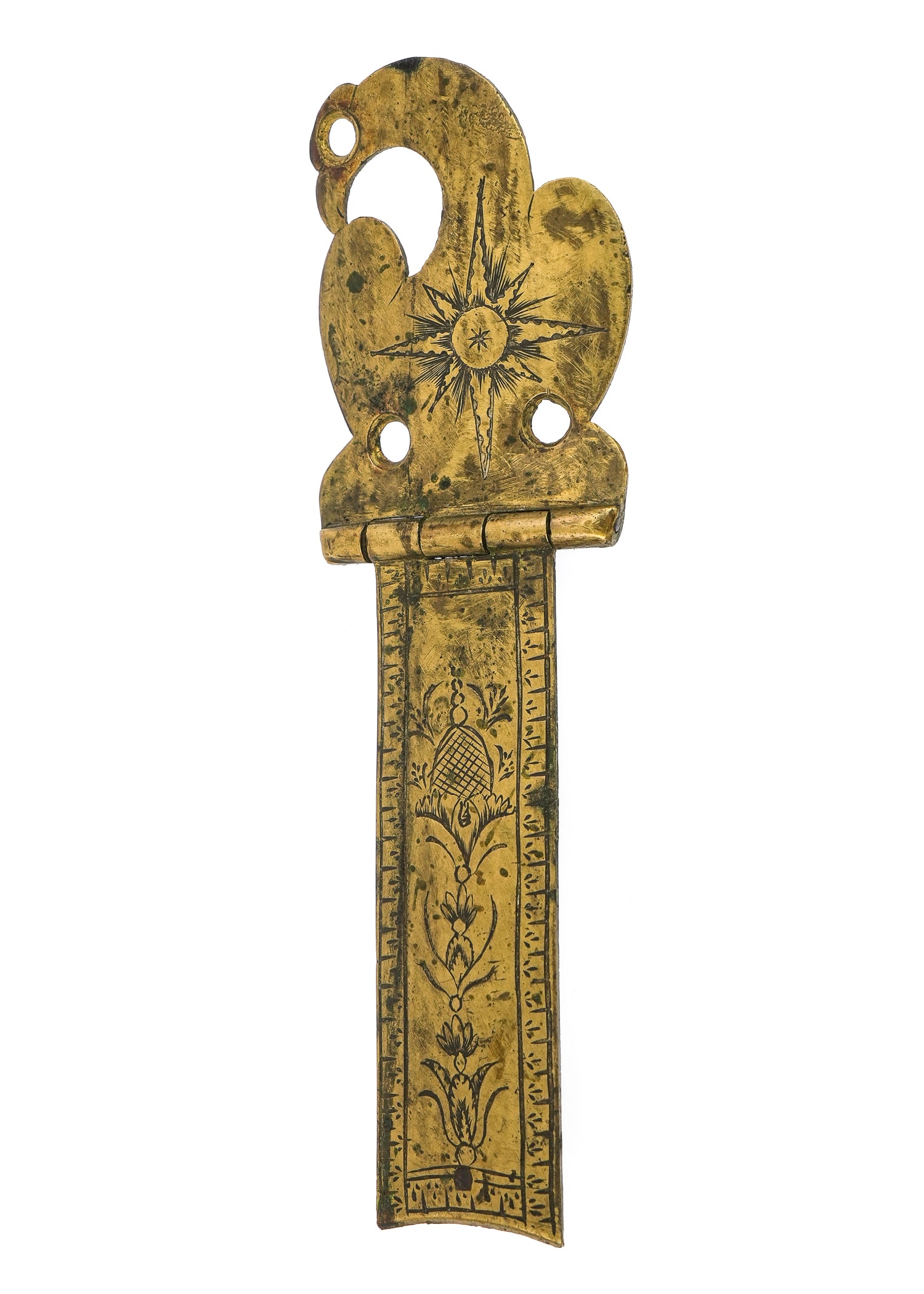 18th c American Eagle Patch Box Hinge - 3