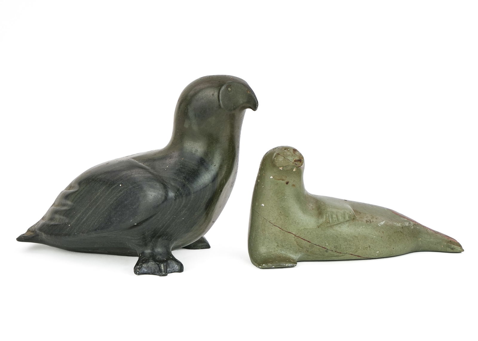 Inuit Sculptures of Bird, Seal (1 of 8)