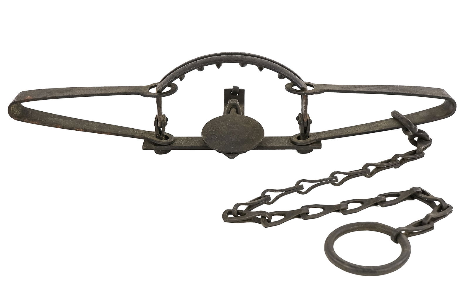 S. Newhouse No 14 Wolf Trap: S Newhouse Oneida Community, NY No 14 wolf trap, bite width 6"