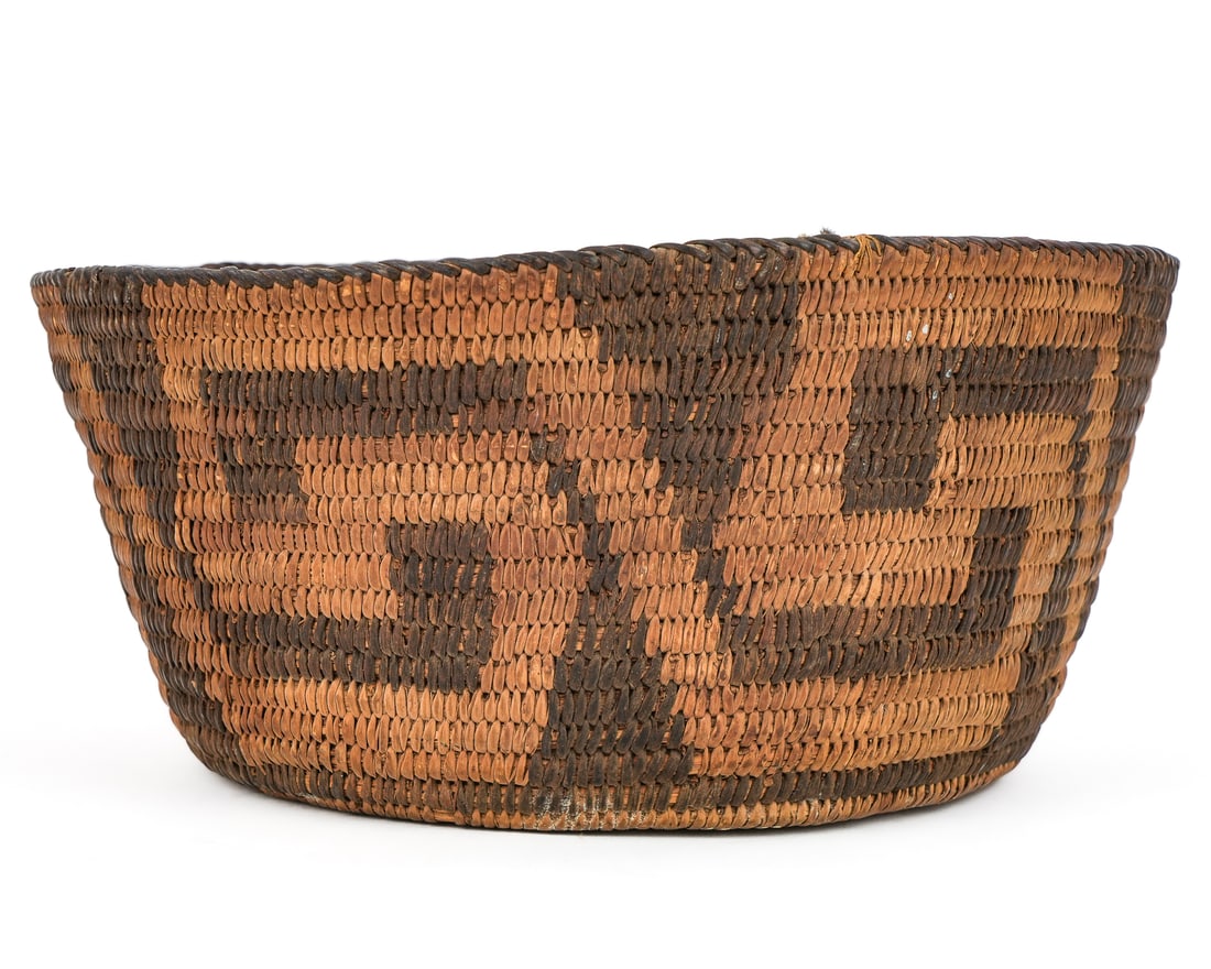 Native American Pima Coiled Basket - 4