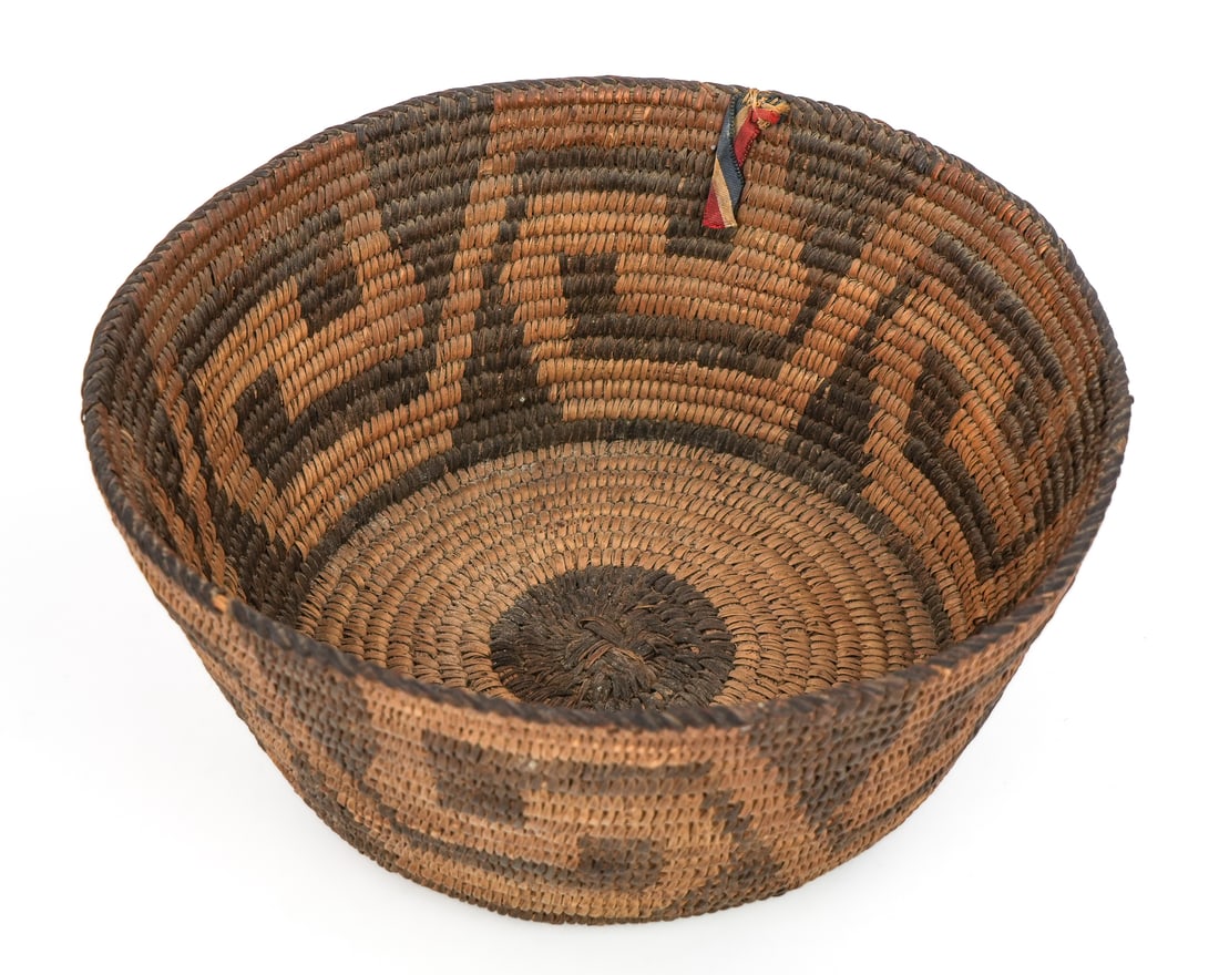 Native American Pima Coiled Basket - 5