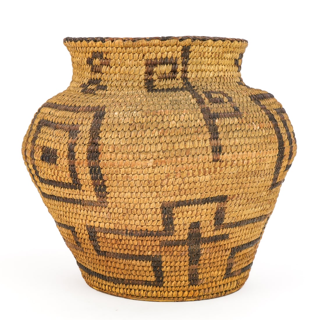 Native American Apache Coiled Basket - 2