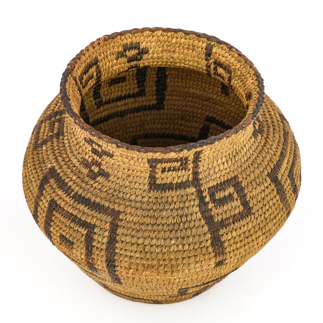 Native American Apache Coiled Basket - 4