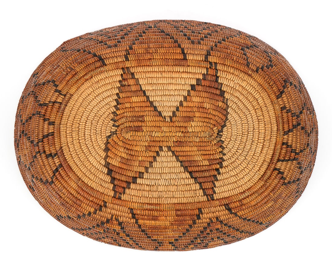 Native American Apache Coiled Basket - 9