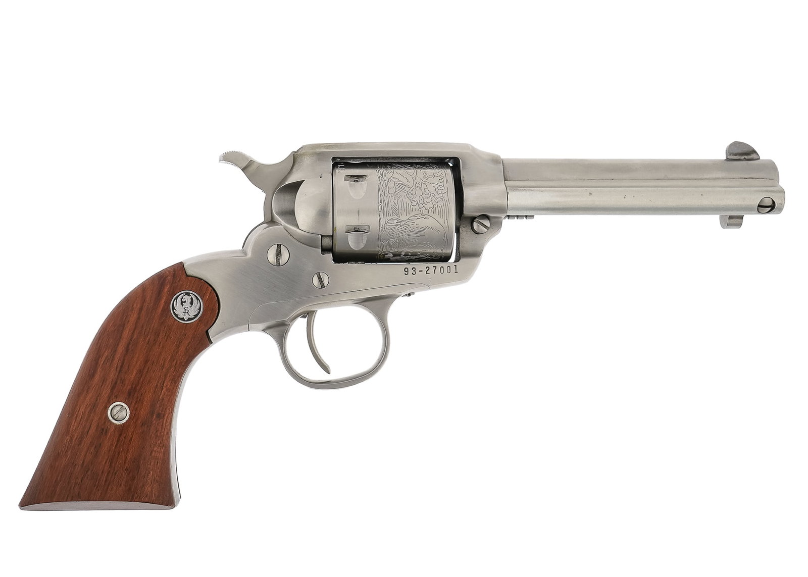Ruger New Bearcat Revolver in .22lr: Ruger New Bearcat revolver .22lr - Walnut grips stainless steel finish overall excellent condition 3.5" barrel Serial Number# 93-27001 FFL#84 - THIS FIREARM REQUIRES A 4473 BACKGROUND CHECK OR FFL/C&R