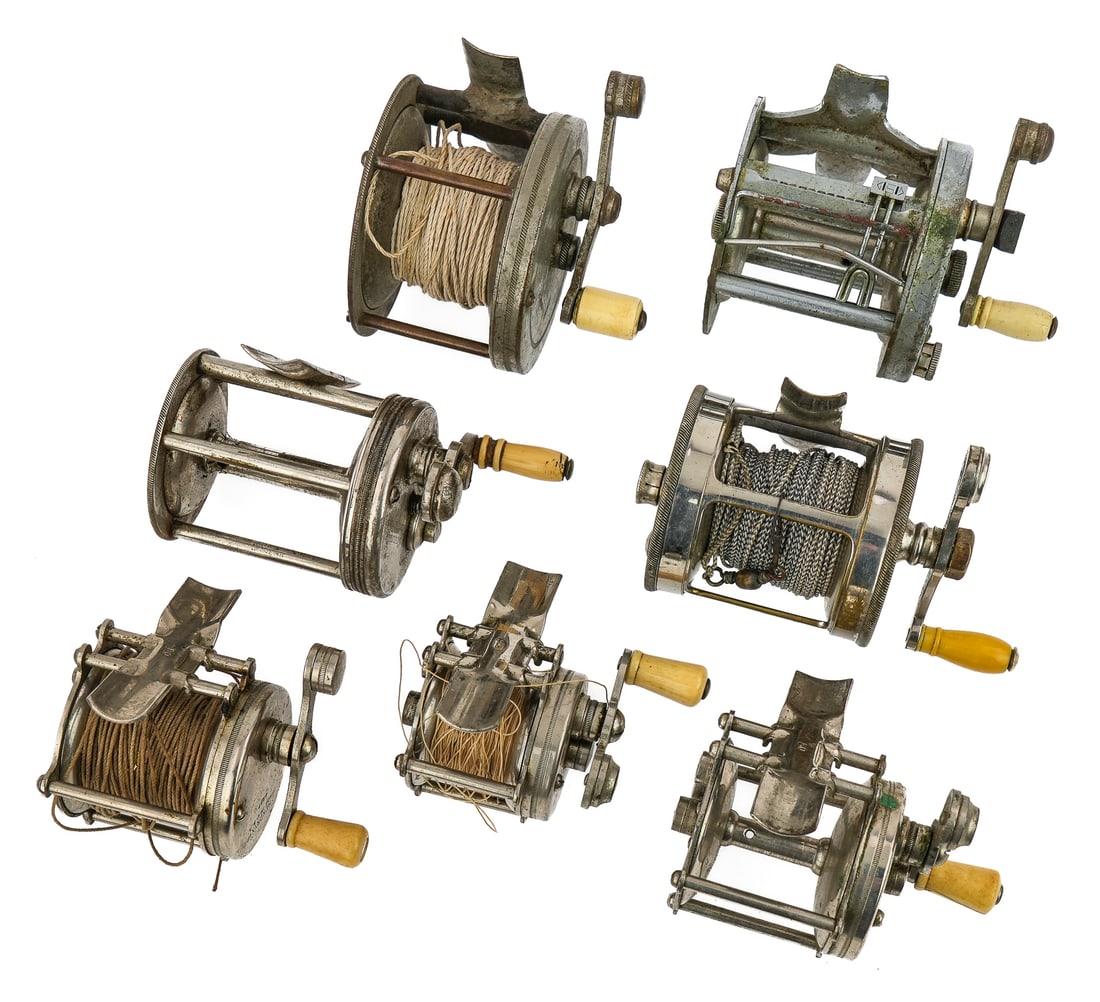 7 Antique Fishing Reels (1 of 1)