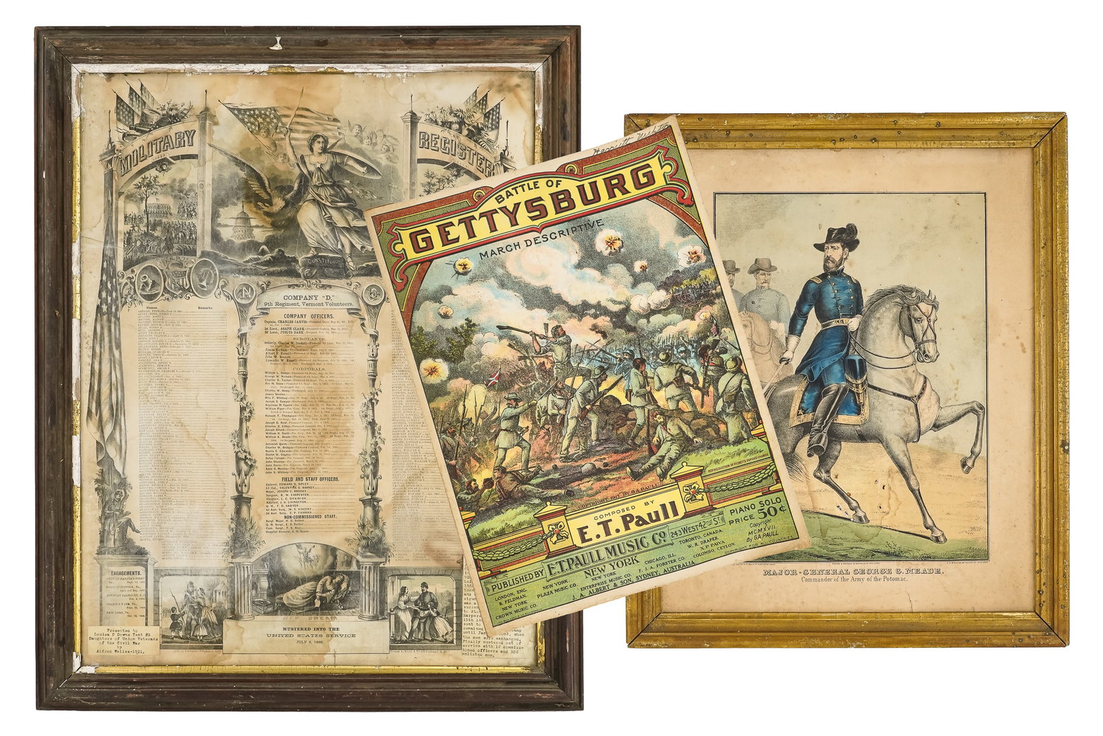 Civil War 9th VT Co D, Maj Genl George Meade (1 of 8)