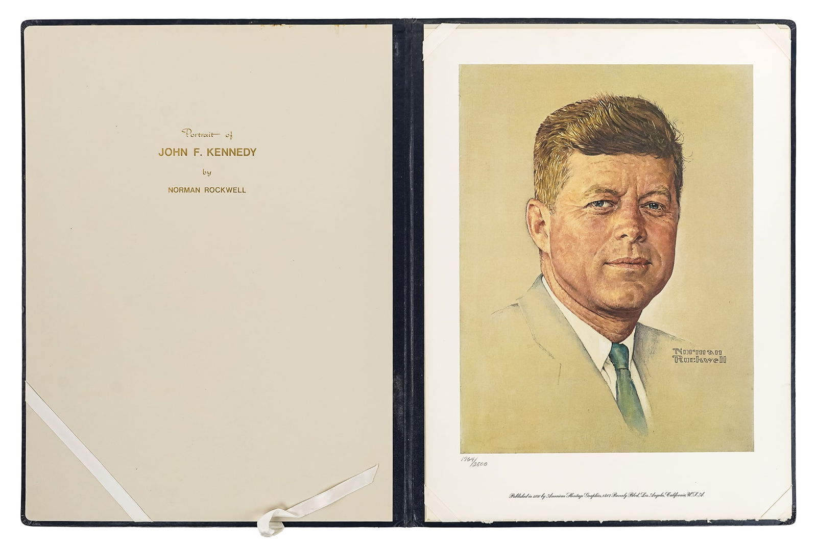 Norman Rockwell Signed John F Kennedy Portrait (1 of 8)