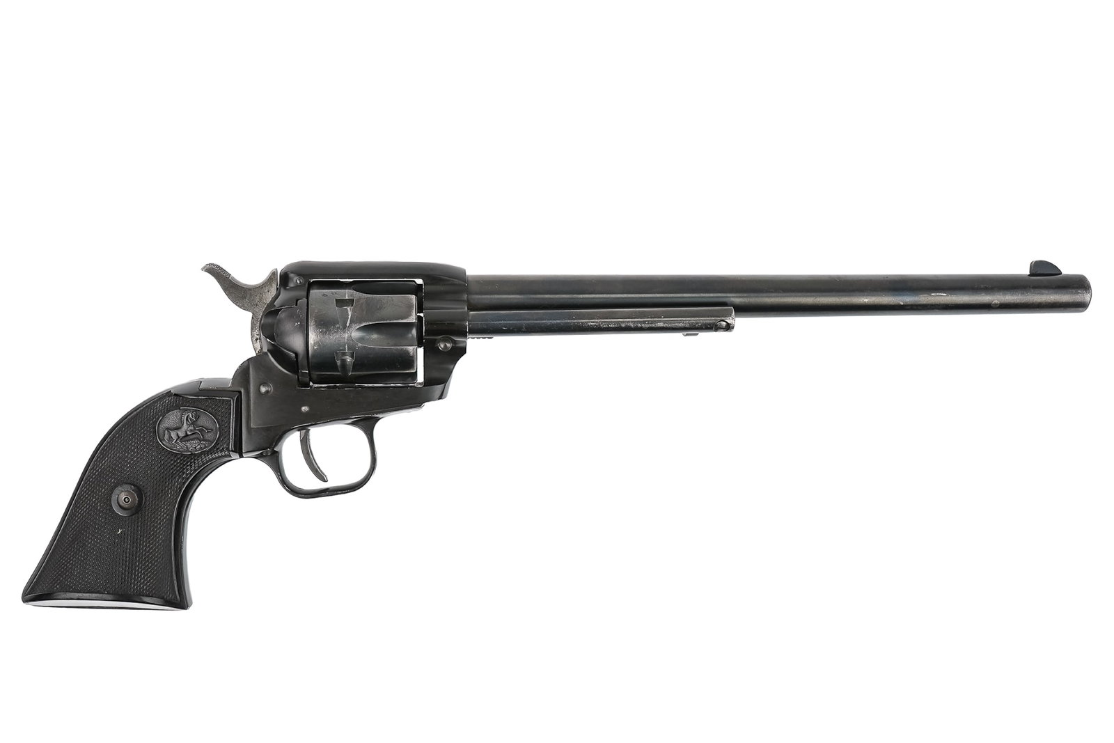 Colt Buntline Scout Revolver in .22 Mag: Colt Buntline Scout single action revolver in .22 mag - Serial # 141678F overall good condition - 9.5" barrel FFL#140 THIS FIREARM REQUIRES A 4473 BACKGROUND CHECK OR FFL/C&R TRANSFER. PLEASE CHECK