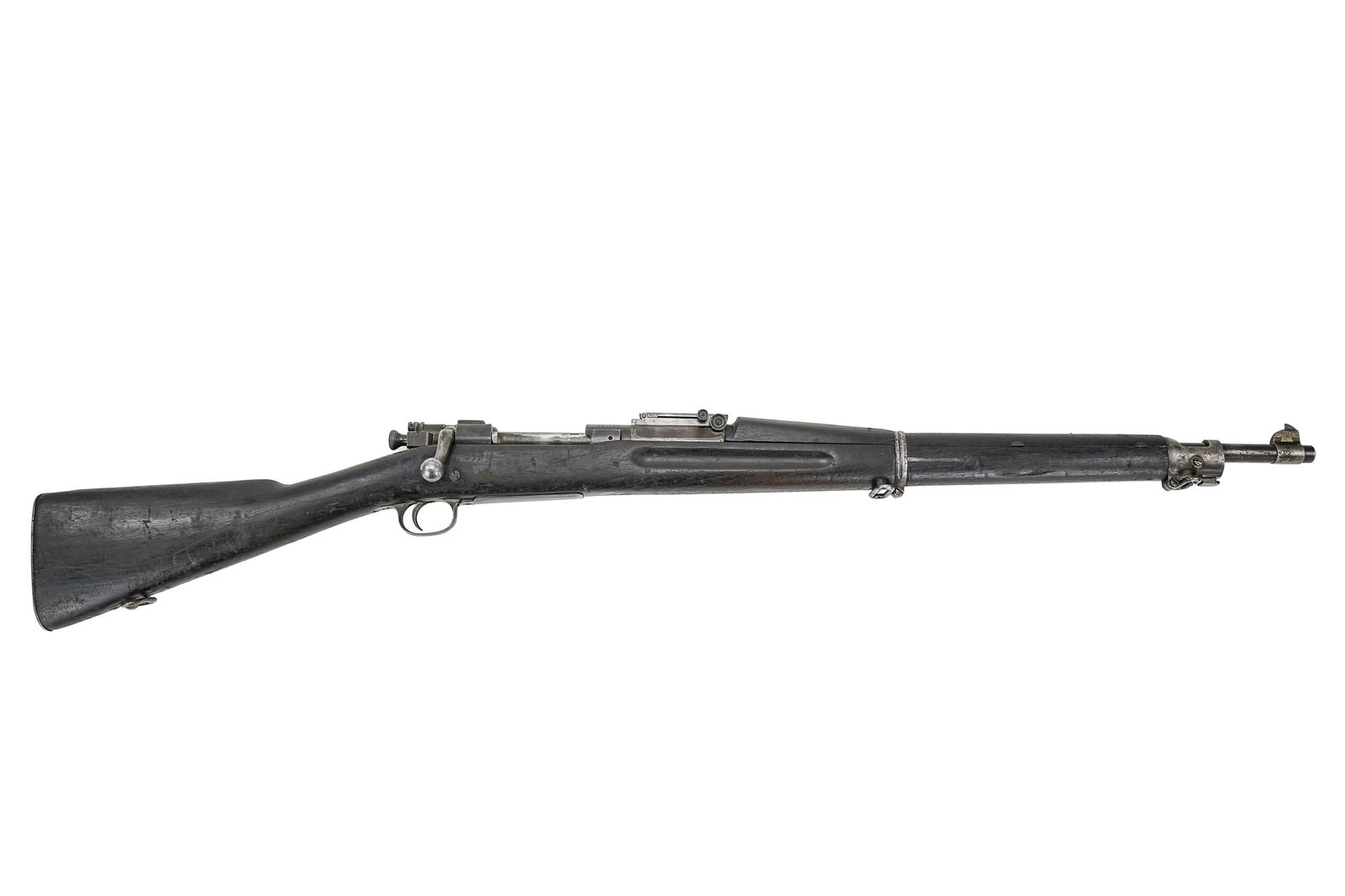 US Model of 1903 bolt action rifle in .30-06: US Springfield Model of 1903 bolt action rifle in .30-06 Serial Number 220296 (Please Note This is a "Low Serial Number" gun, and should be thoroughly inspected by a qualified gunsmith, it may not be