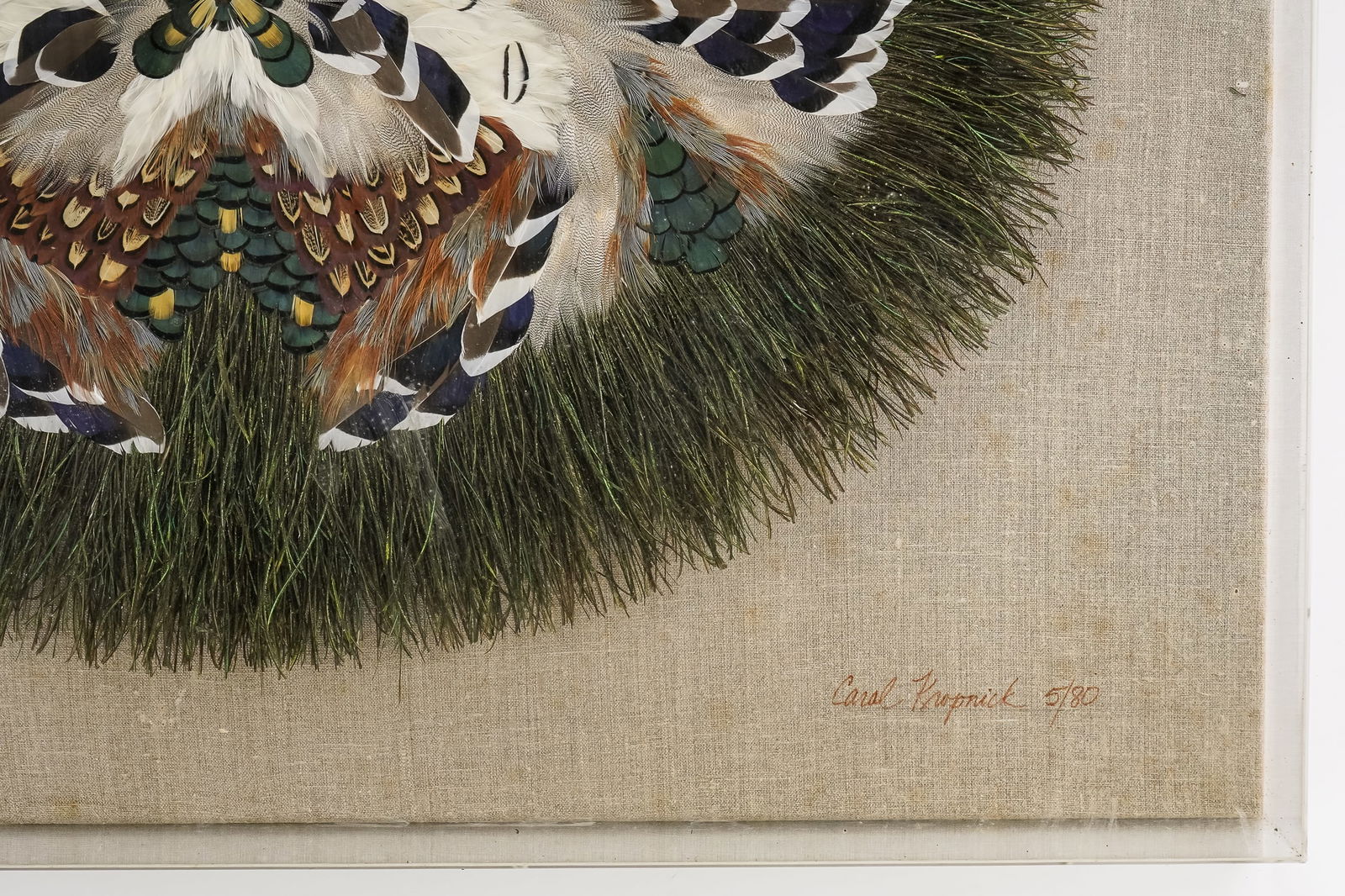 Native American Shadow Box with Feather Art - 3