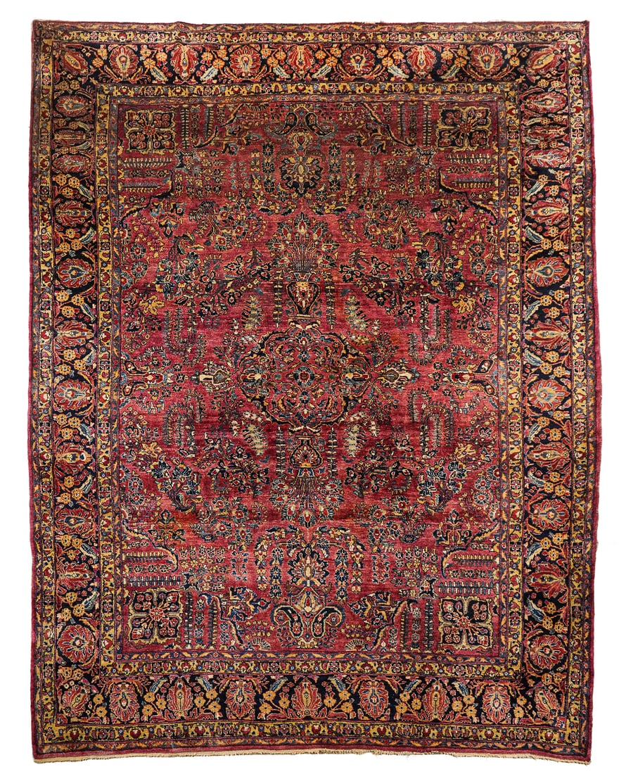 Early 20th c Persian Sarouk Main Carpet (1 of 4)