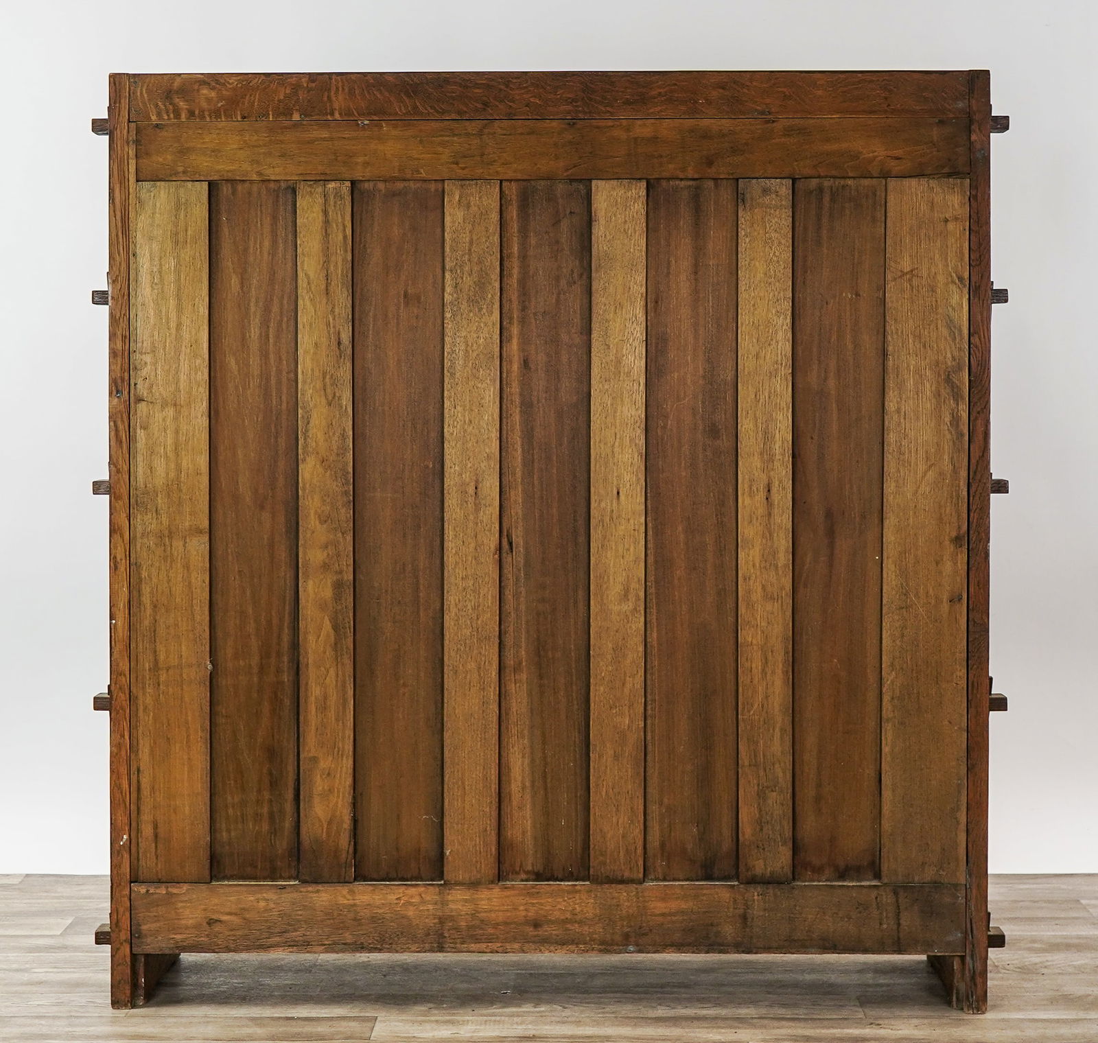 Stickley style Oak open bookcase - 5