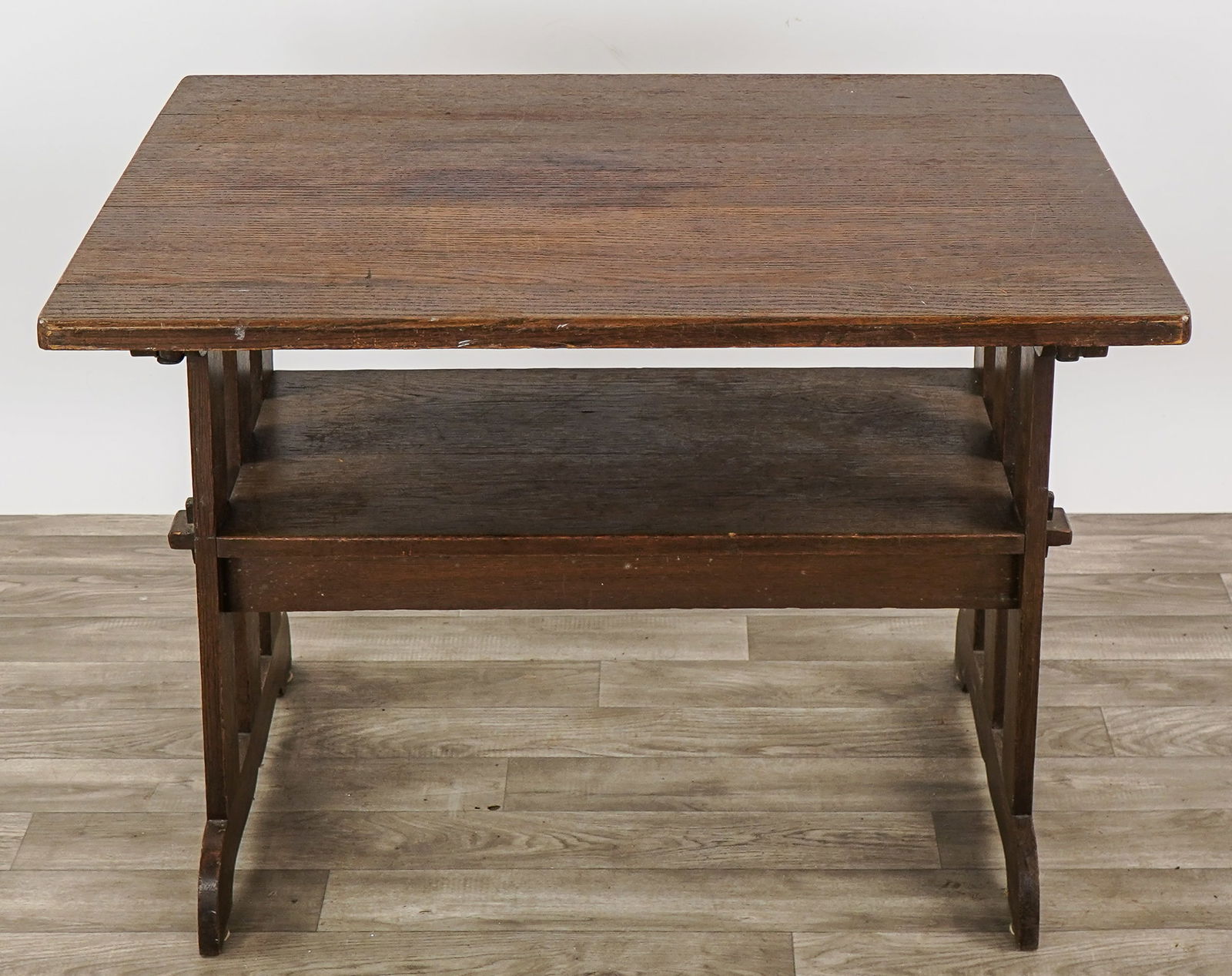 Oak Folding hutch Table. - 3