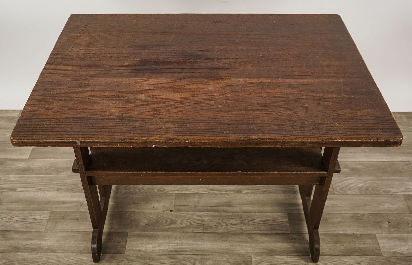 Oak Folding hutch Table. - 4