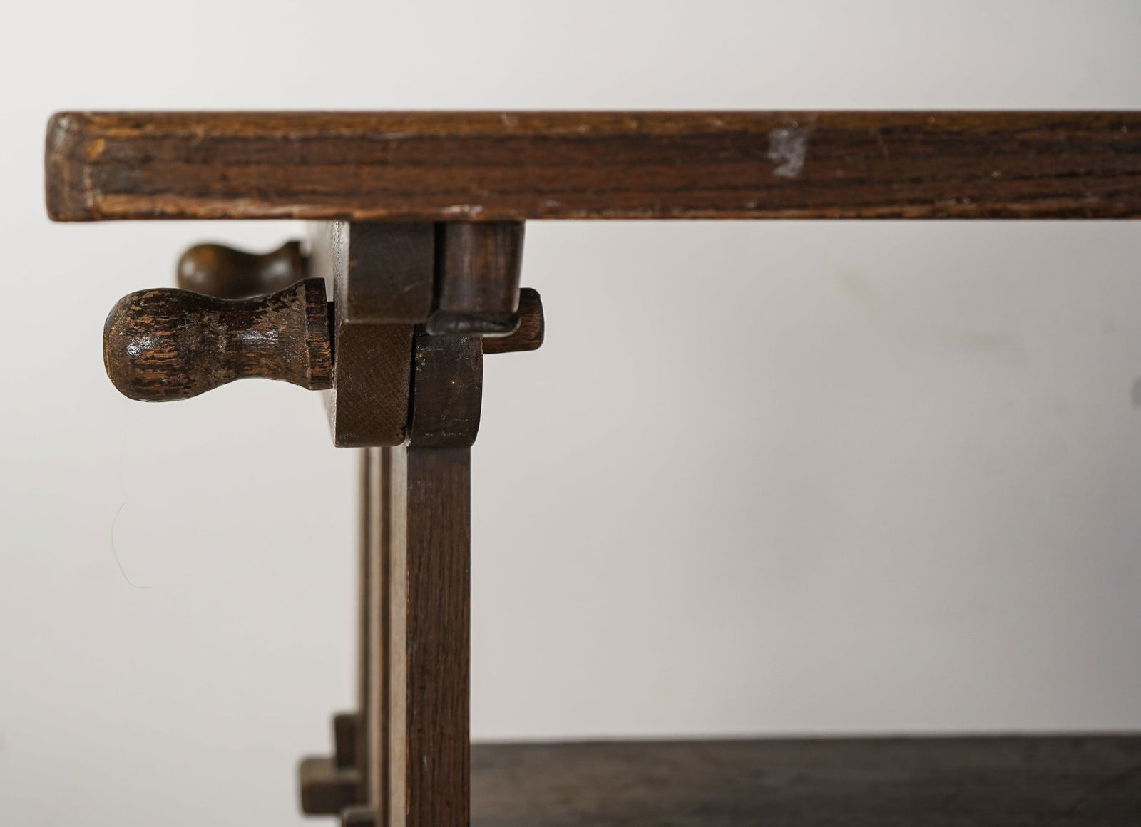 Oak Folding hutch Table. - 5