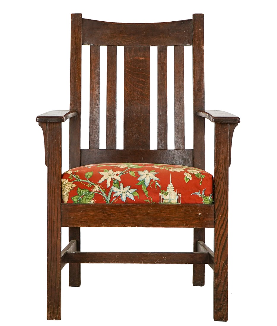 Oak Arts and Crafts Style Arm chair: Oak Arts and crafts armchair 40 x 25 x 21"