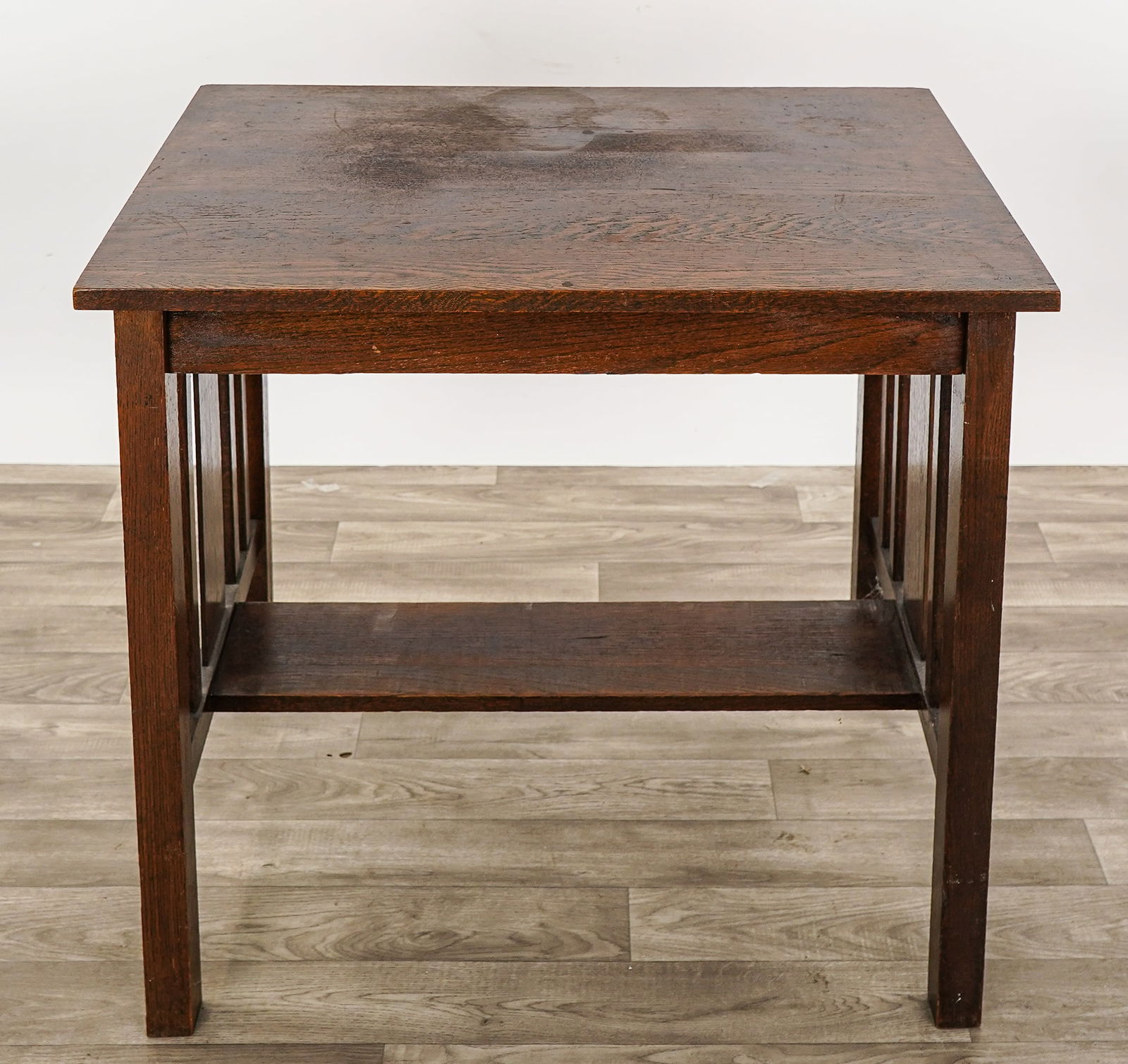 Oak arts and crafts parlor table - 4