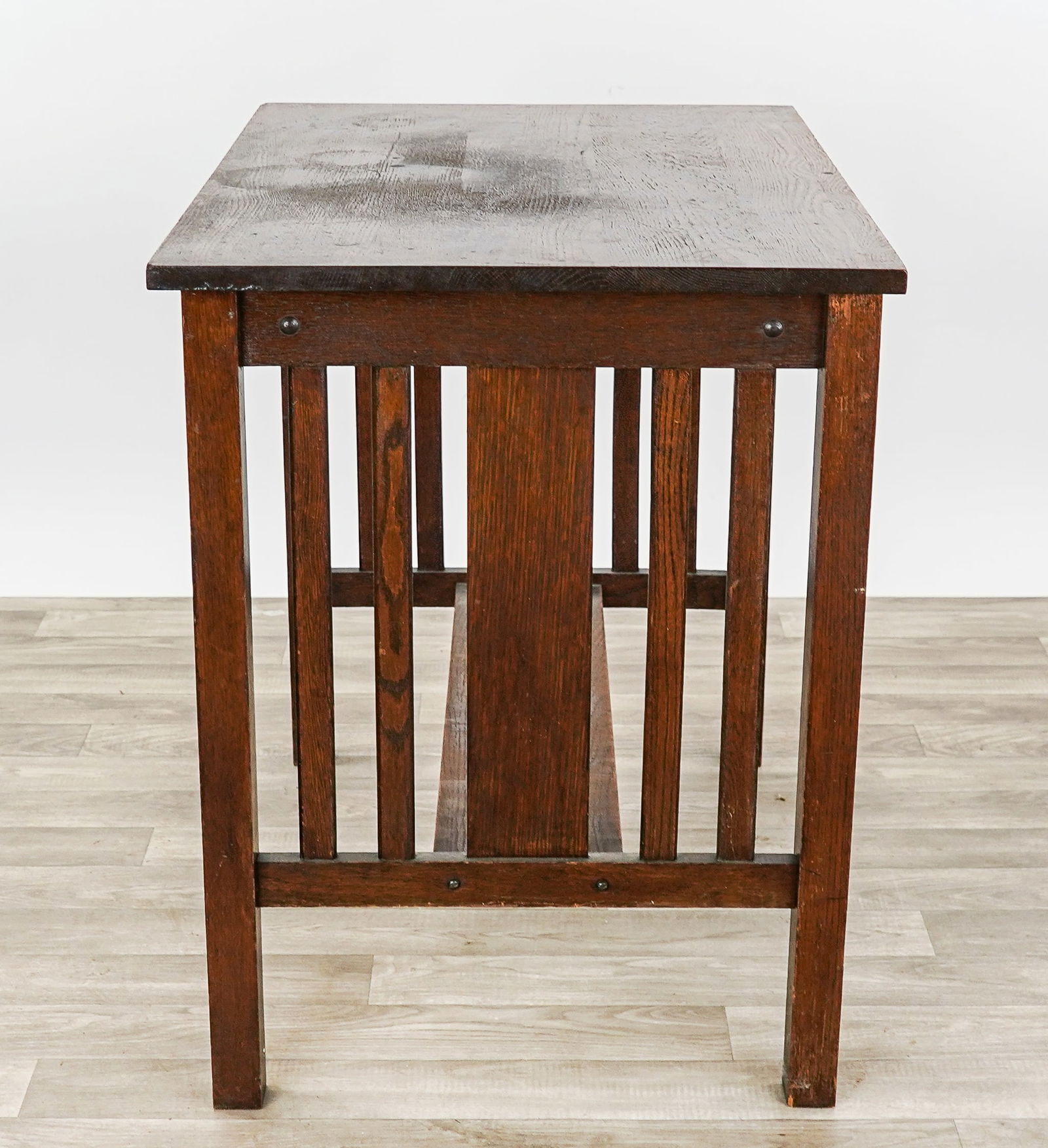 Oak arts and crafts parlor table - 5