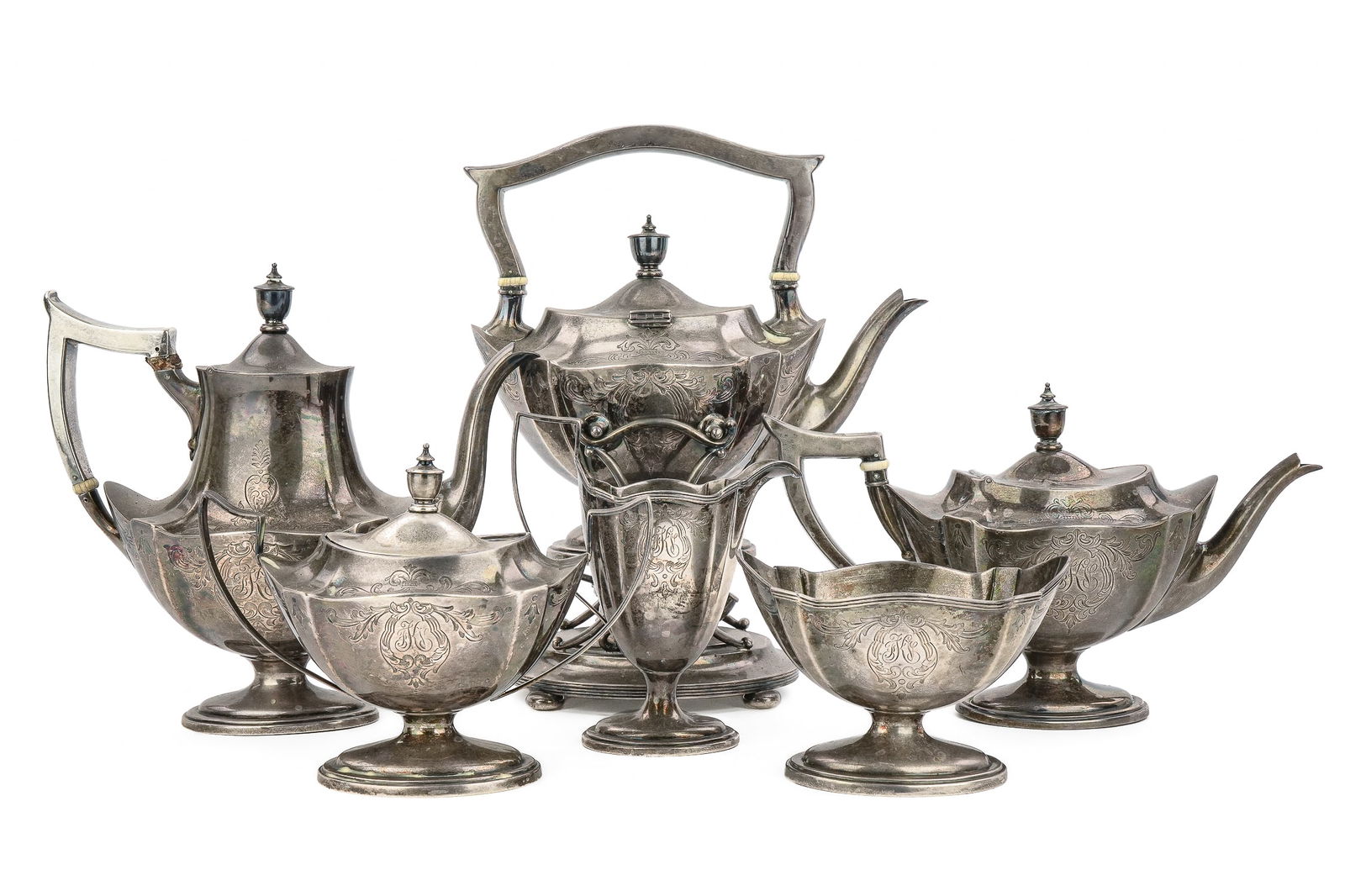 6 pc. Gorham Plymouth Sterling Tea Service (1 of 1)