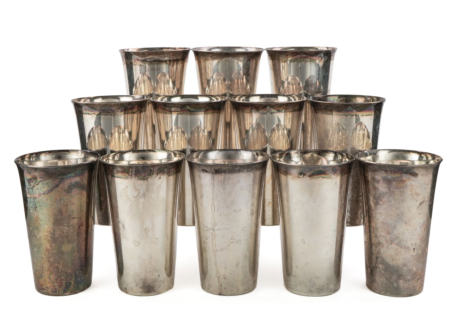12 Gorham Sterling Silver Flared Tumblers (1 of 1)