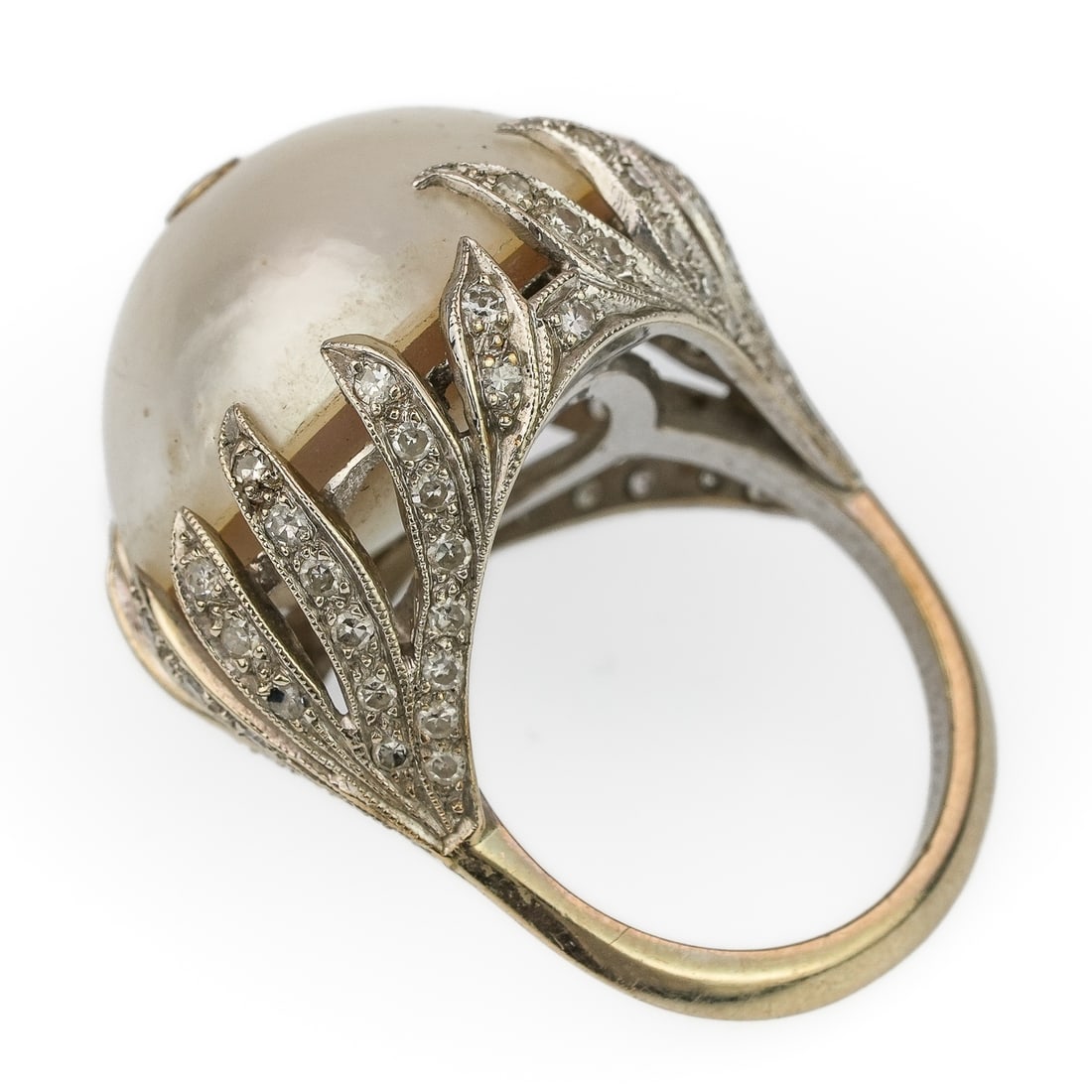 14k Pearl & Diamond Ring - 7