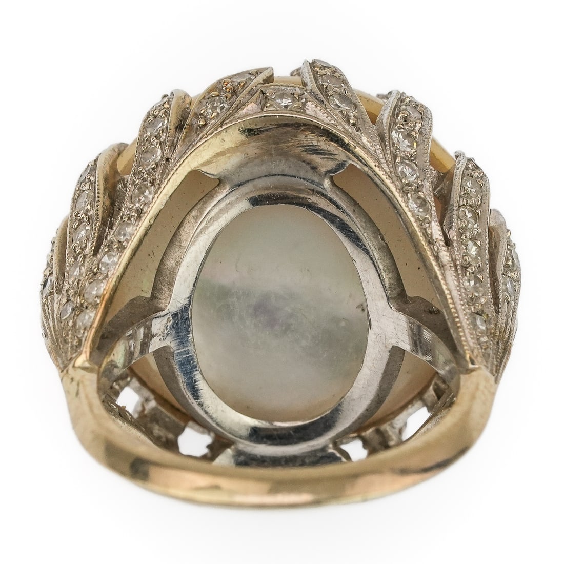 14k Pearl & Diamond Ring - 8