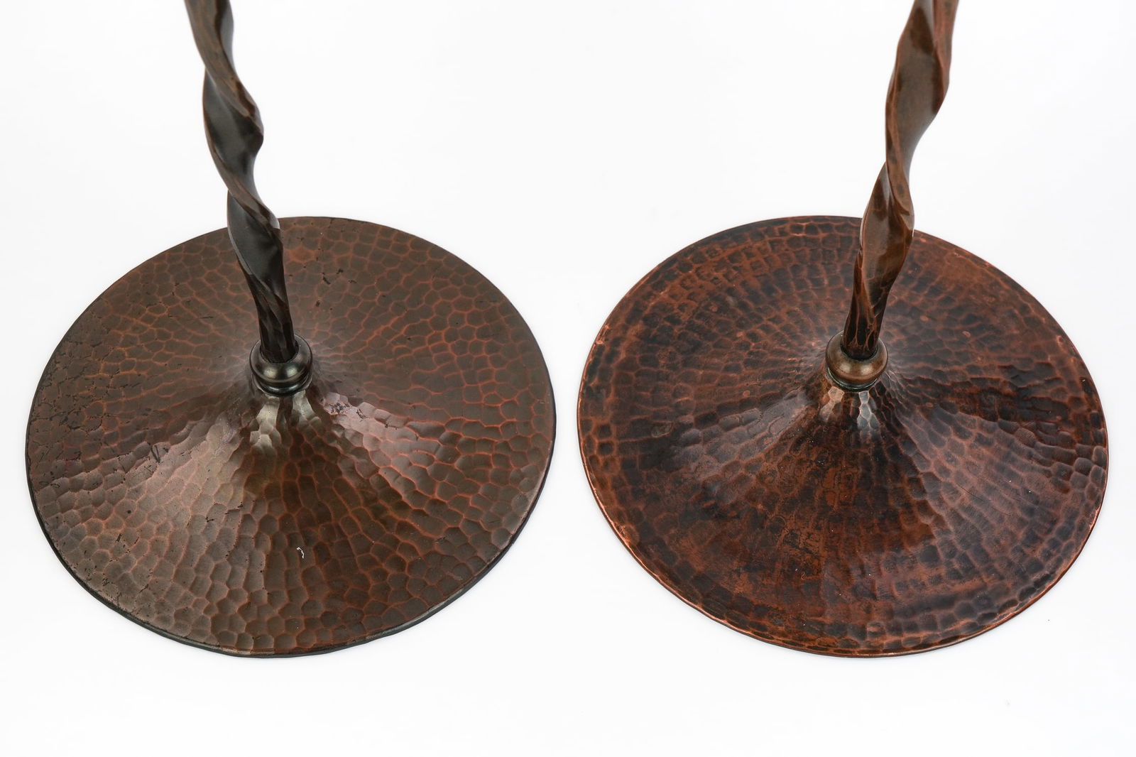 Roycroft Tall Twisted Three Socket Candlesticks - 6