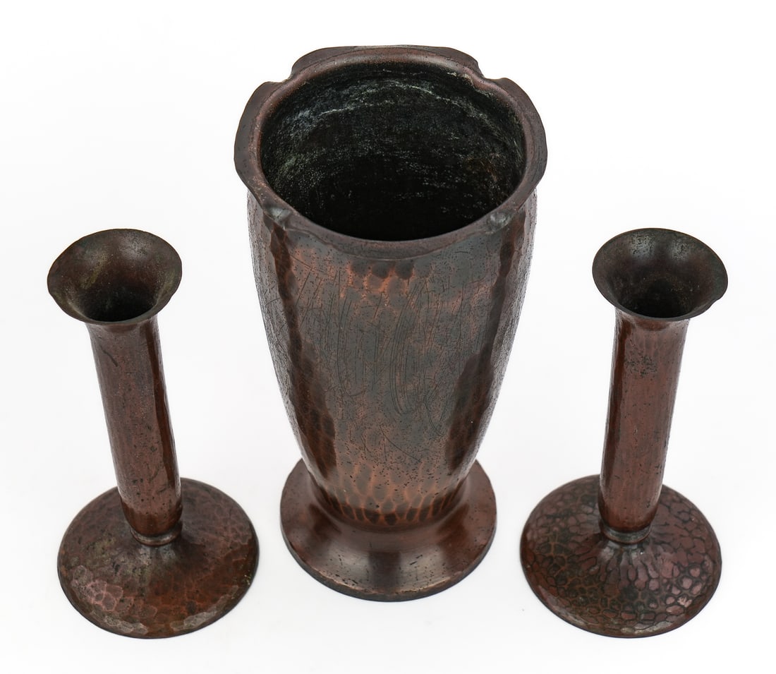 Roycroft Vases, Candlesticks - 3