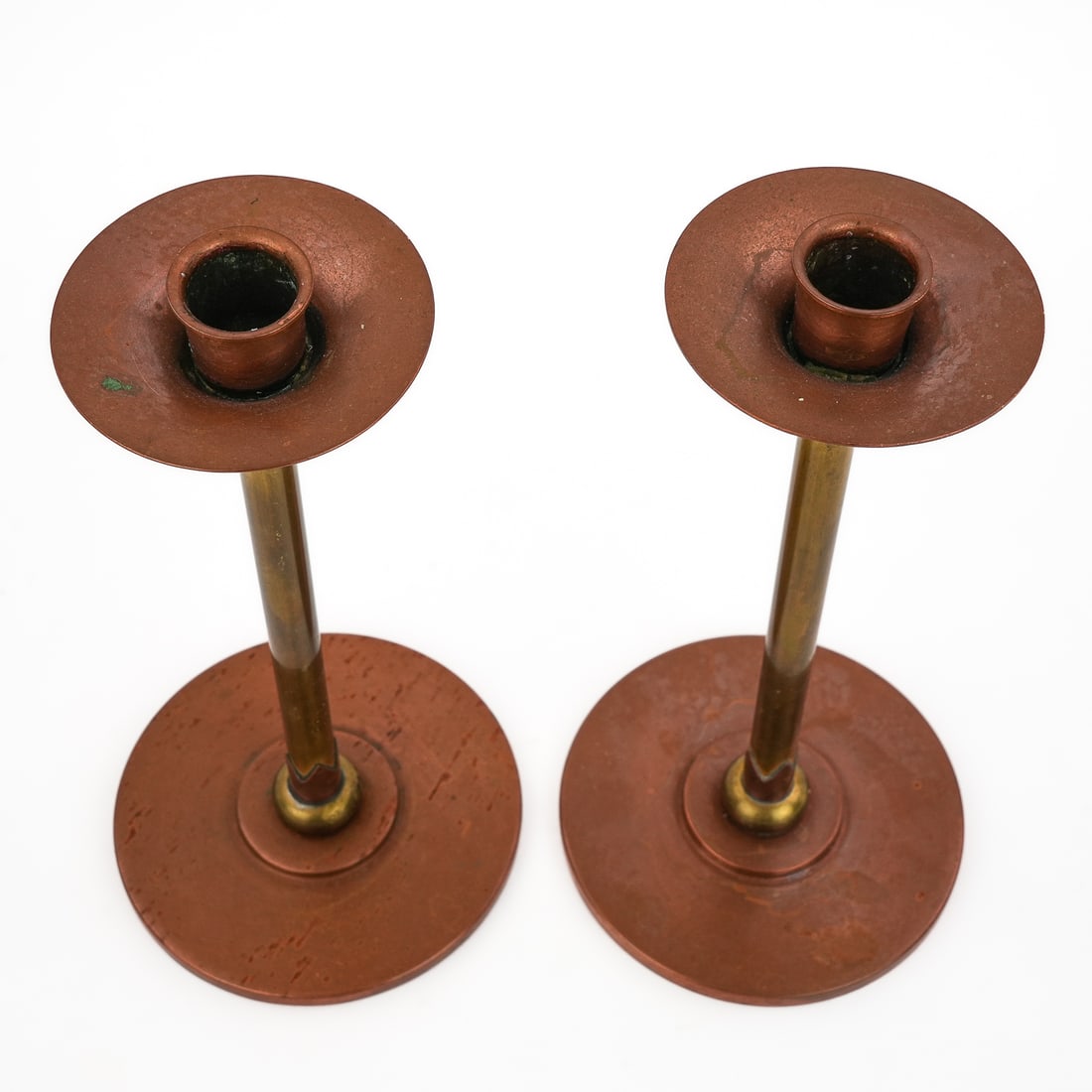 Roycroft Brass & Copper Candlesticks - 7