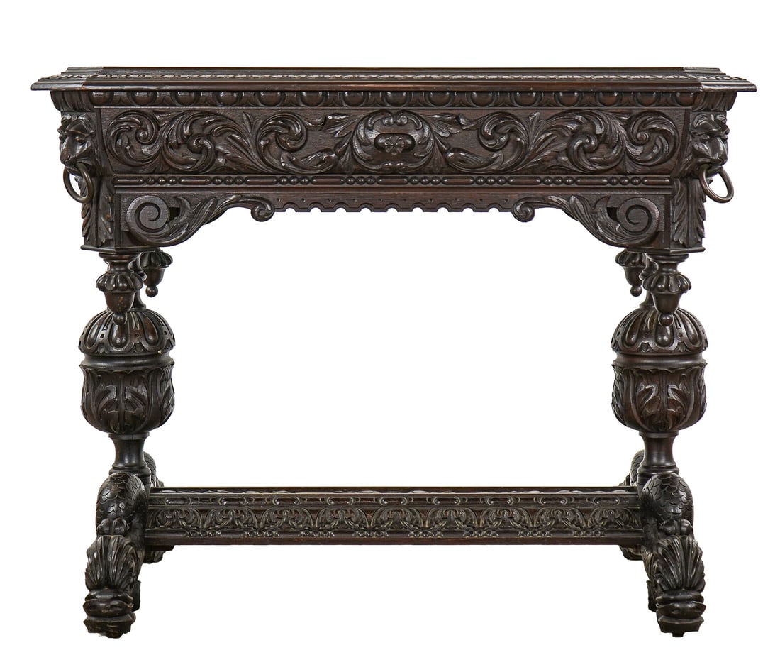 Circa 1910 Gothic Revival parlor table (1 of 9)
