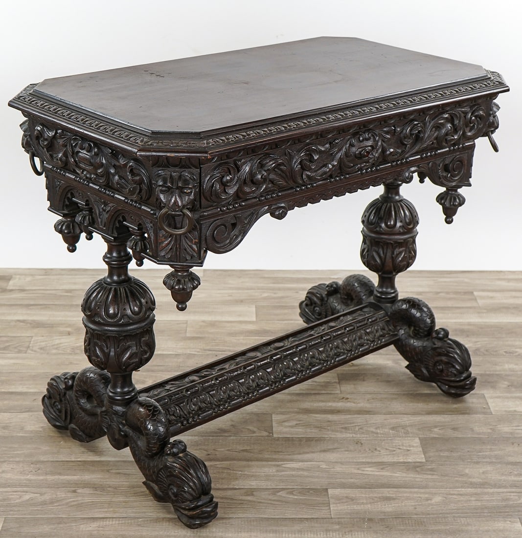 Circa 1910 Gothic Revival parlor table - 2