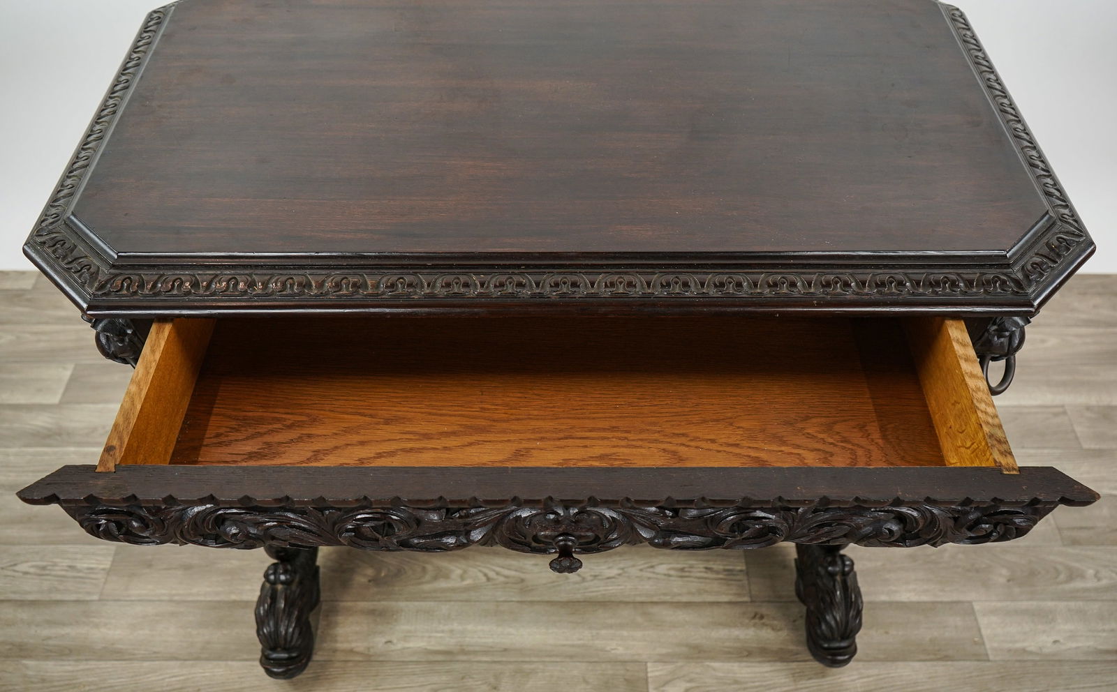 Circa 1910 Gothic Revival parlor table - 4