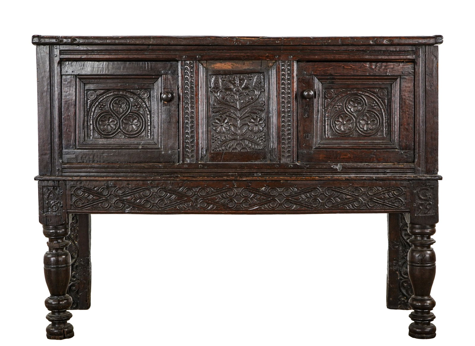 17th c English Carved Oak Server (1 of 6)