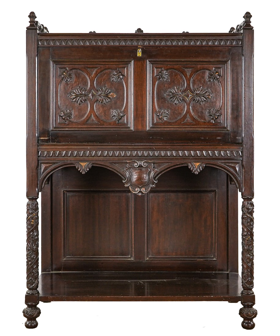 Circa 1910 Edwardian Drop front desk (1 of 7)