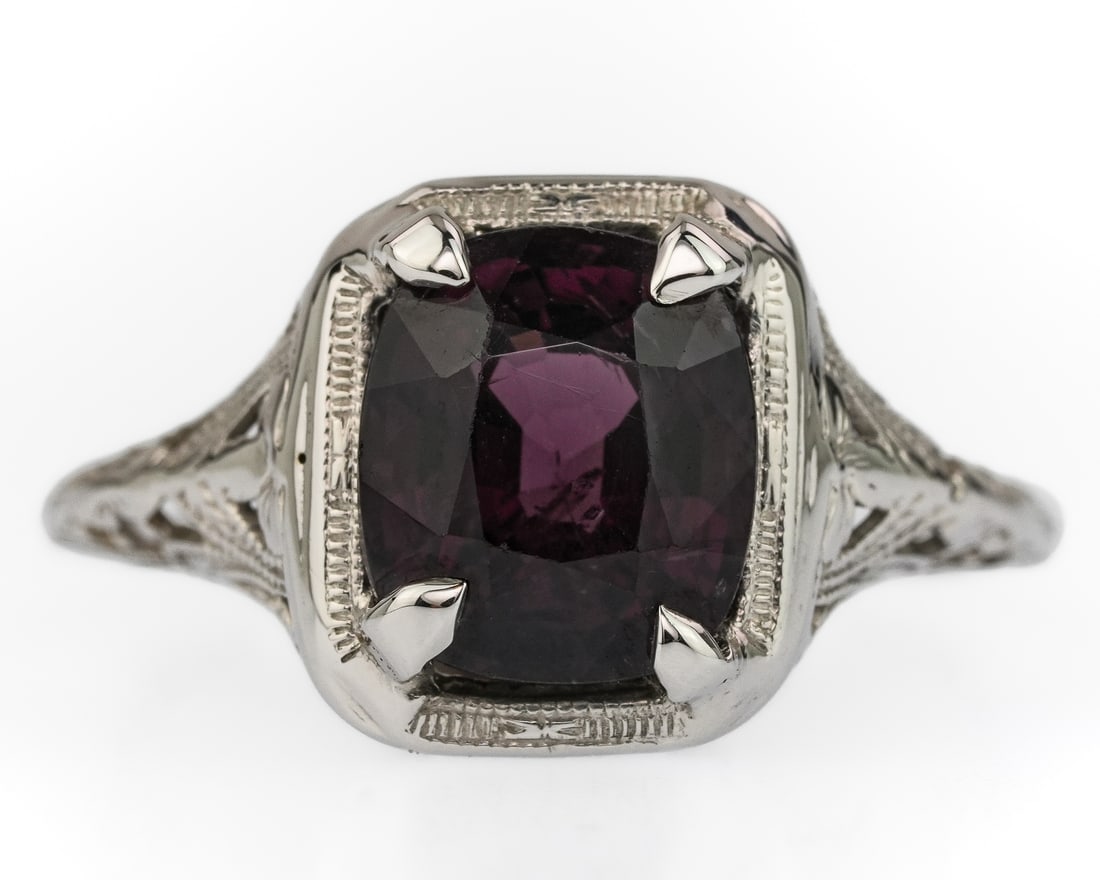 Art Deco 18k & Spinel Ring - 2
