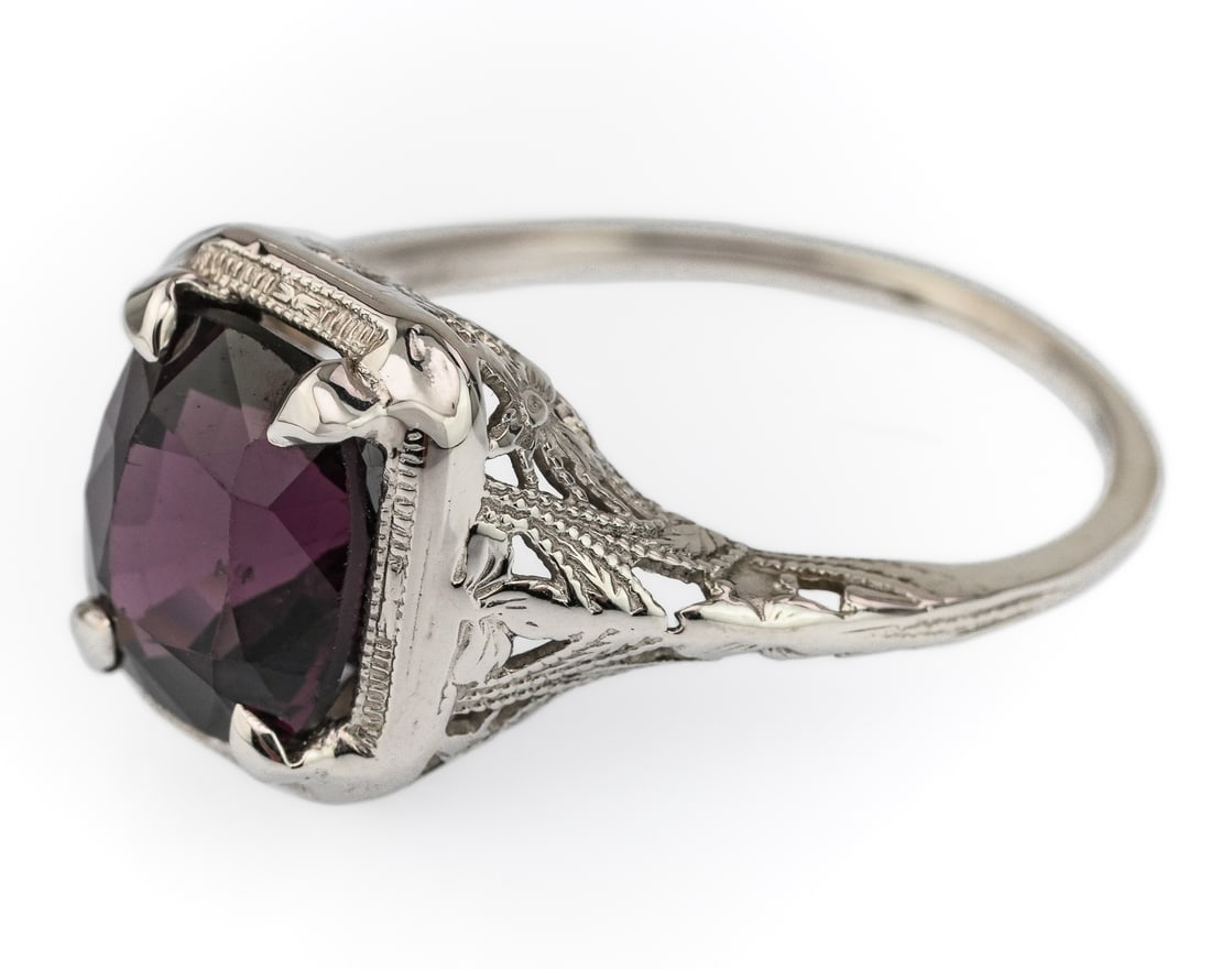 Art Deco 18k & Spinel Ring - 3