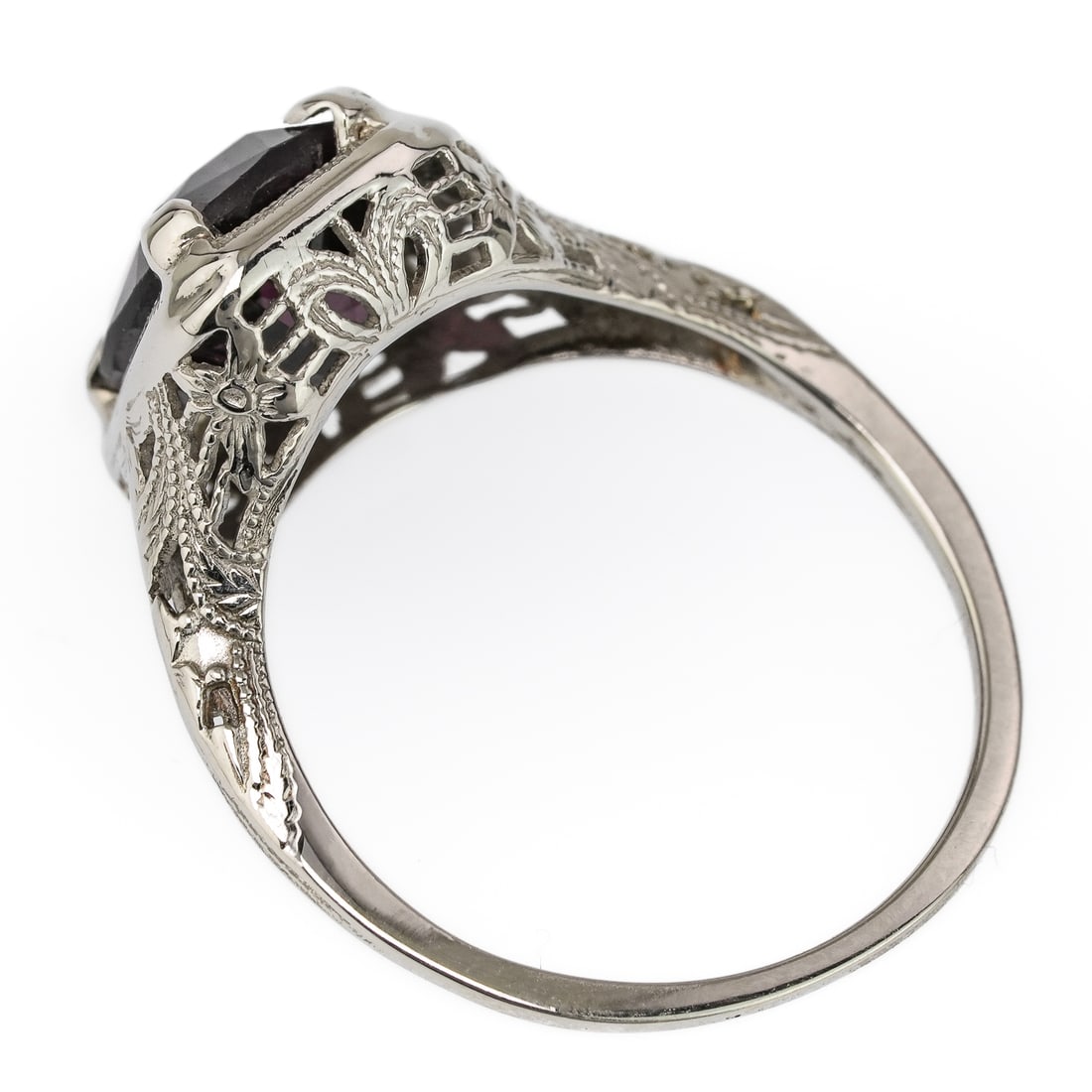 Art Deco 18k & Spinel Ring - 4