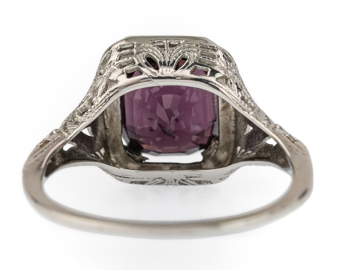 Art Deco 18k & Spinel Ring - 6