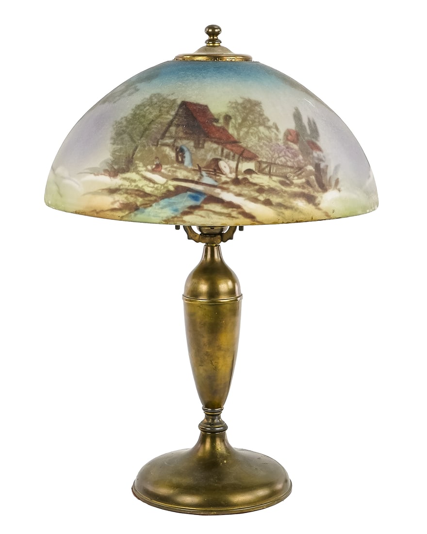 Reverse Painted Shade Table Lamp (1 of 8)