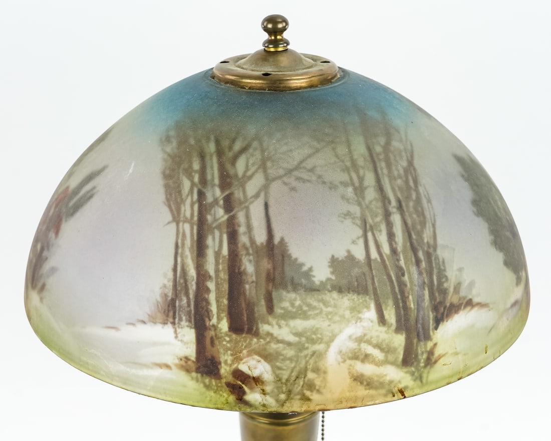 Reverse Painted Shade Table Lamp - 7